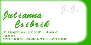 julianna csibrik business card